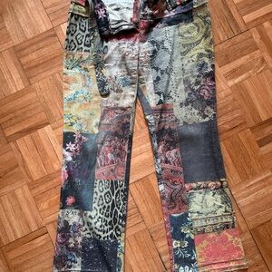 Roberto Cavalli Patchwork Print Pants - Multicolor